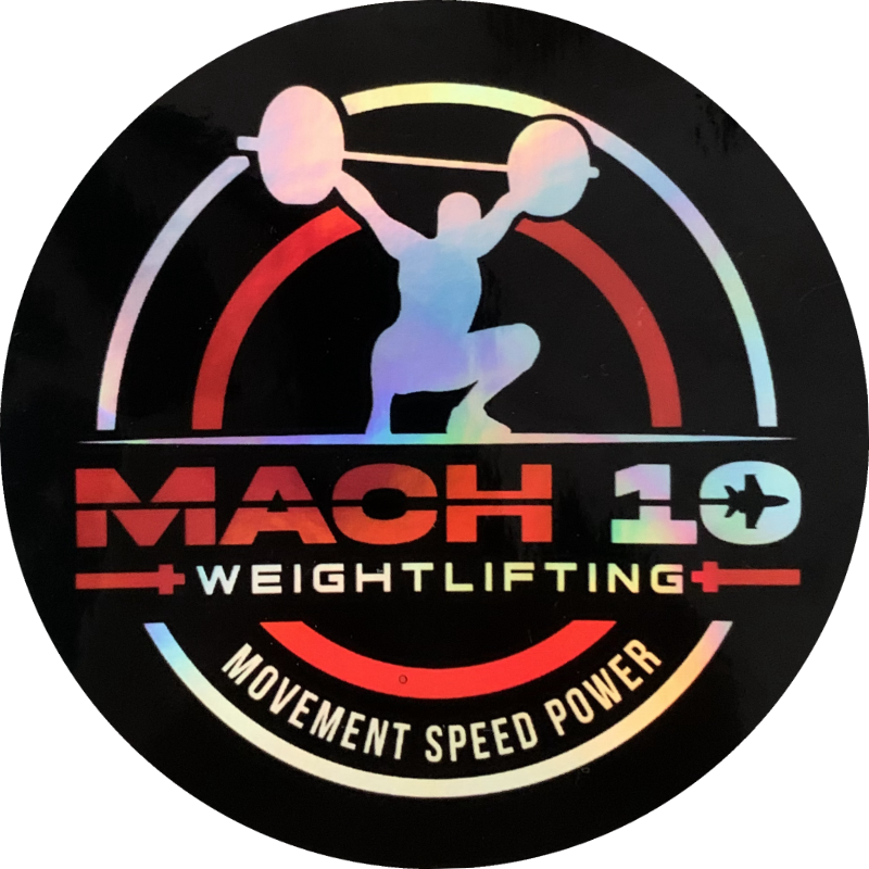 Mach10 Weightlifting Holographic Sticker