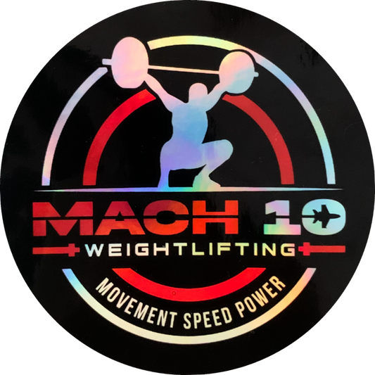 Mach10 Weightlifting Holographic Sticker